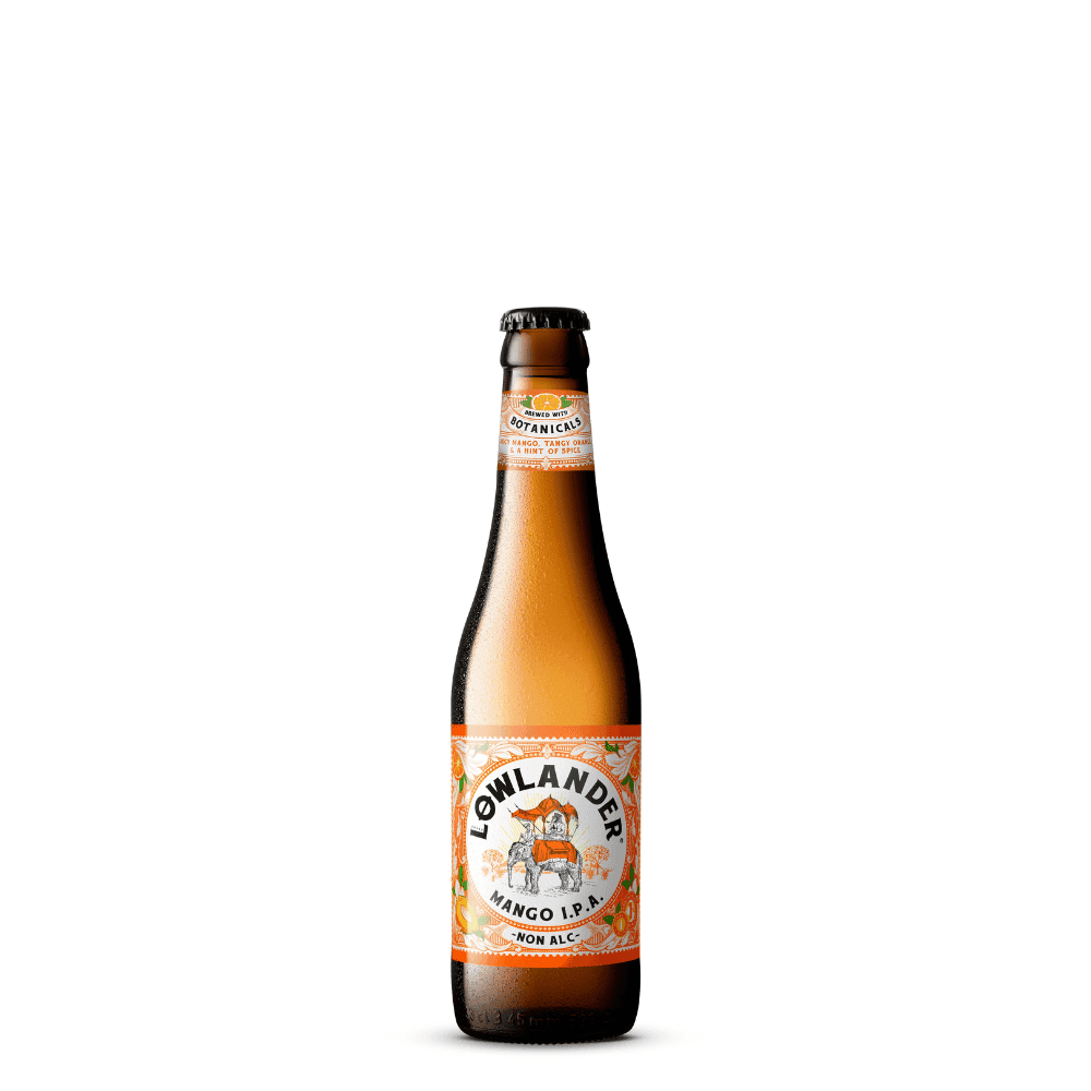 Lowlander non - alcoholic Mango IPA - undrunk Lowlander Botanical Beers