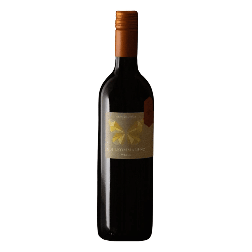 Weisswein in dunkler Flasche mit goldener Etikette und braunem Schraubverschluss, ideal für Weinliebhaber, 750 ml, SKU: Wein101